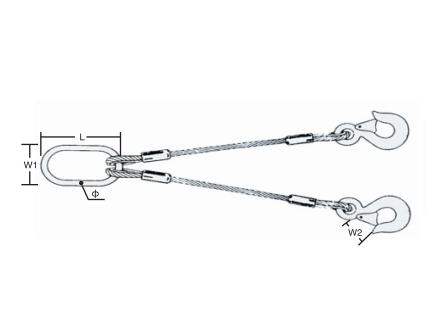 double-leg wire rope sling