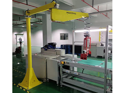 Cylinder balance assisted workstation crane manipulator