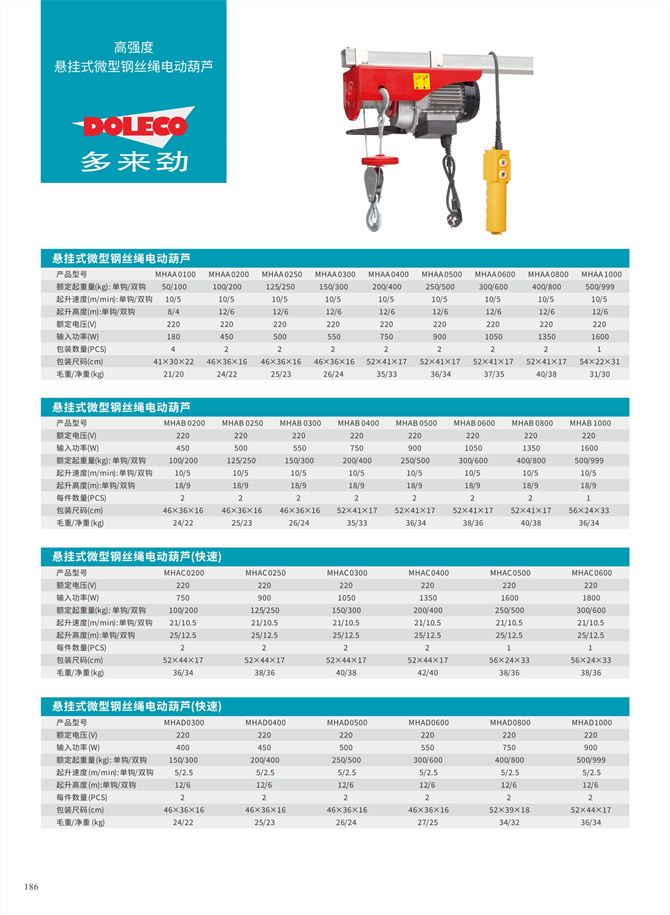 钢丝绳电动葫芦