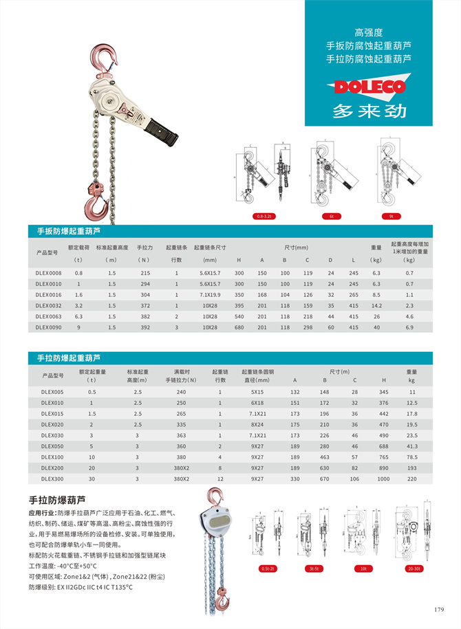 防爆、防腐、不锈钢葫芦