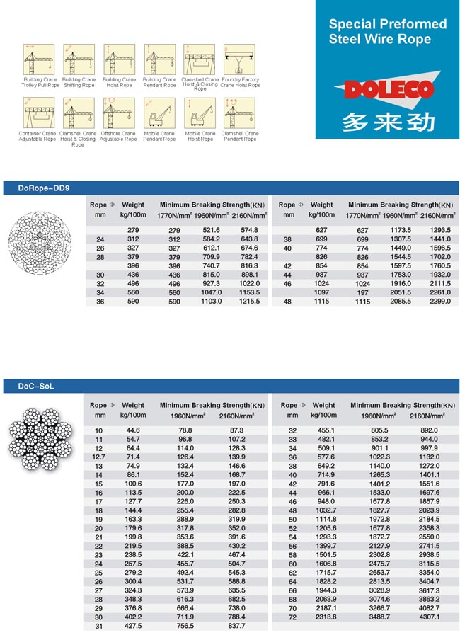 wire ropes for carnes