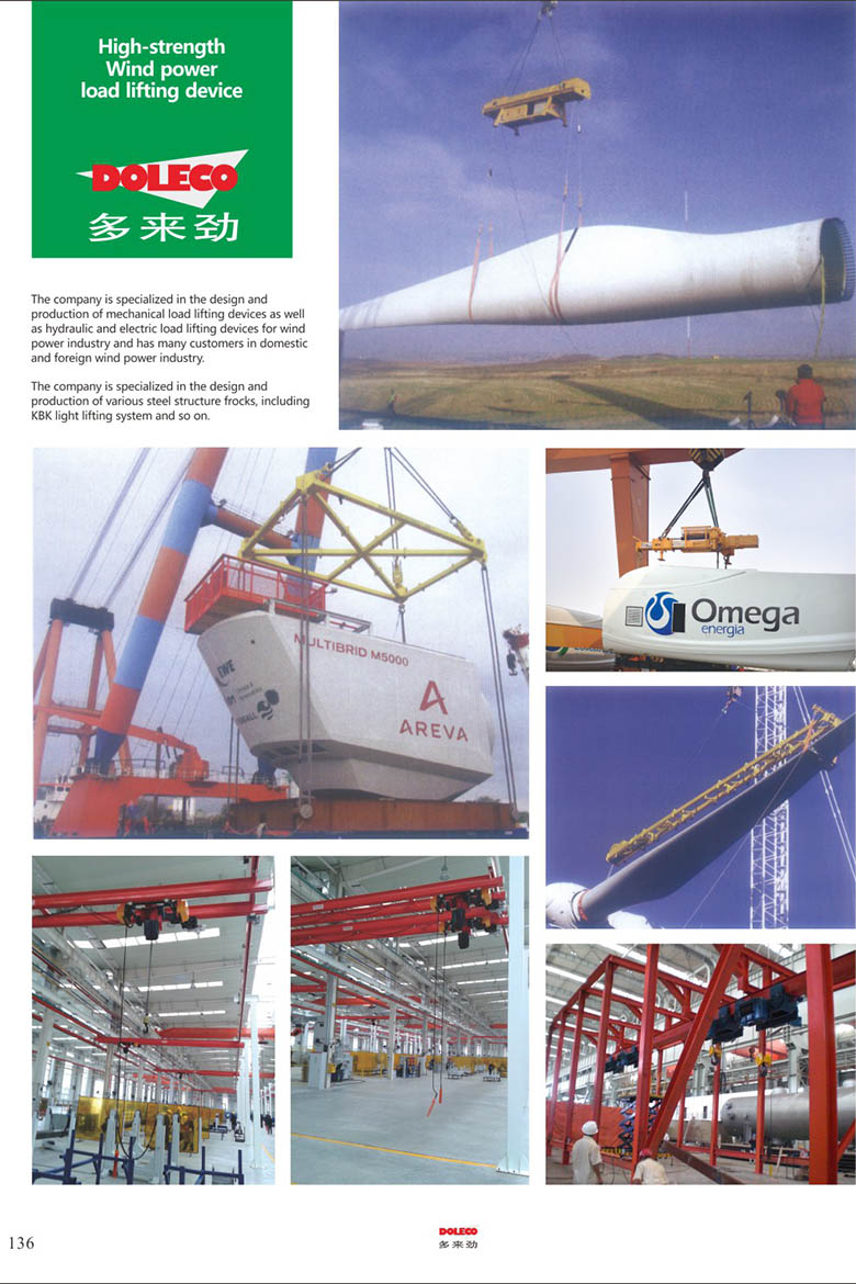 Lifting equipment for wind & nuclear power Lifting equipment for wind & nuclear power