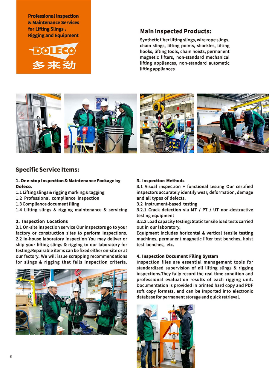 Professional Testing for Lifting Equipment