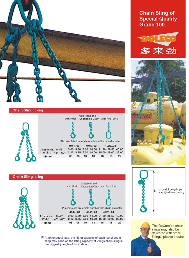 Chain Slings Grade 100